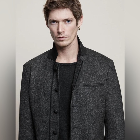 John Varvatos Waverly Zipper Button Jacket. Size 42 - Picture 2 of 11